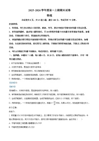 湖南省岳阳市2025-2026学年高一上学期期末考试物理试卷（Word版附解析）