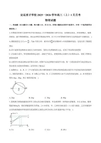 2025—2026学年安徽省定远县育才学校高三（上）1月月考物理试题（含答案）