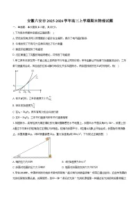 安徽六安市2025-2026学年高三上学期期末物理试卷（含答案）