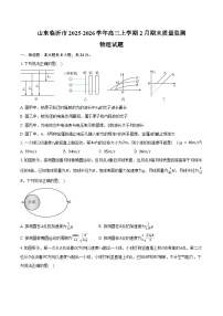 山东临沂市2025-2026学年高三上学期2月期末质量监测物理试卷（含答案）
