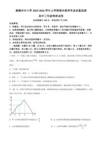 云南楚雄彝族自治州2025-2026学年高三上学期期末教育学业质量监测物理试题（试卷+解析）