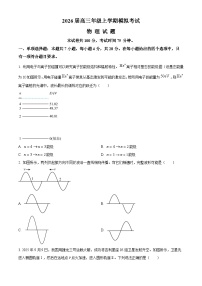 2026届河北省邢台市名校协作体高三上学期一模物理试题（试卷+解析）高考模拟