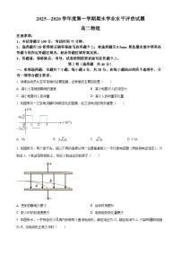 陕西省渭南市大荔县2025～2026学年第一学期期末学业水平评估高二物理试题（试卷+解析）