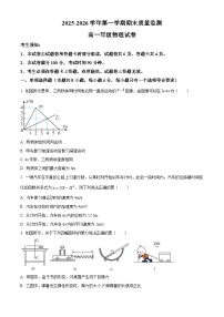 新疆喀什地区疏勒县2025-2026学年高一上学期期末物理试卷（试卷+解析）