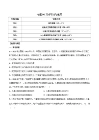 高考物理二轮复习高频考点冲刺突破练习专题06 万有引力与航天（2份，原卷版+解析版）