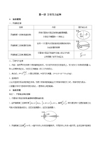 高考物理一轮复习考点精讲精练第1讲 万有引力定律（2份，原卷版+解析版）
