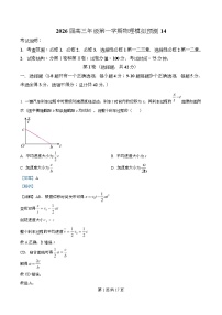 安徽省合肥市第八中学2026届高三上学期模拟预测物理试卷（Word版附解析）