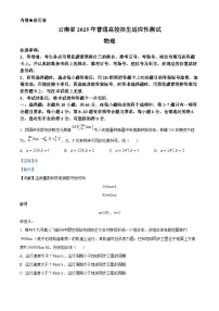 精品解析：云南省2025年高三上学期普通高校招生适应性测试物理试卷（八省联考云南物理卷）（解析版）