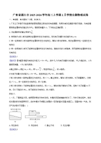 广东省湛江市2025-2026学年高三上学期2月学情自测物理试卷-教师用卷