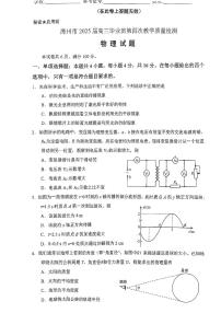 福建省漳州市2025届高三下学期毕业班第四次教学质量检测（漳州四检）物理试卷（含答案）