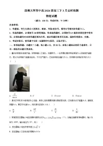 重庆市西南大学附属中学2026届高三下学期3月定时检测物理试题（Word版附解析）
