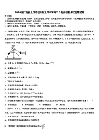 2026届江西省上饶市信州区上饶中学高三3月份模拟考试物理试题含解析