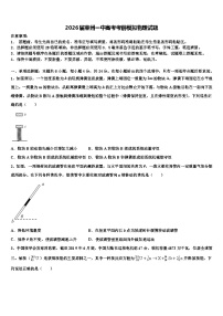 2026届莱州一中高考考前模拟物理试题含解析