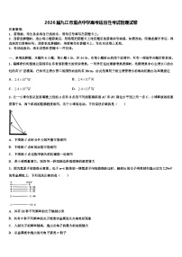 2026届九江市重点中学高考适应性考试物理试卷含解析