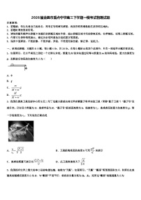 2026届金昌市重点中学高三下学期一模考试物理试题含解析