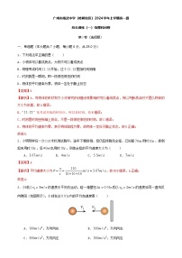 10月广东广州海珠区南武中学岭南校区高一上学期月考物理试卷（解析版）-A4
