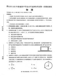 河北省唐山市2026届下学期高三一模 物理试题及答案
