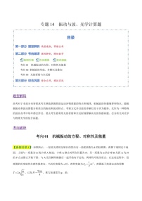 2026年高考物理二轮复习题型专练——振动与波、光学计算题（含答案）