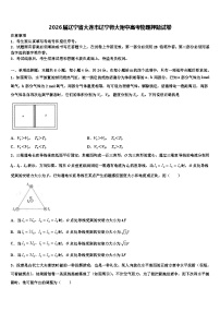 2026届辽宁省大连市辽宁师大附中高考物理押题试卷含解析