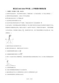 2025-2026学年湖北省高二上学期期末物理试卷（含答案）