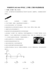 2025-2026学年河南省洛阳市高二上学期2月期末考试物理试卷（含答案）