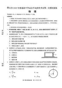 2026届河北唐山市高三下学期第一次模拟演练物理(扫描版，含答案)试题