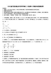 2026届宁夏石嘴山市平罗中学高三3月份第一次模拟考试物理试卷含解析