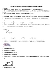 2026届山东省济南市平阴县第一中学高考仿真模拟物理试卷含解析