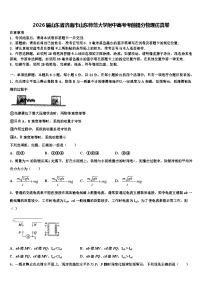 2026届山东省济南市山东师范大学附中高考考前提分物理仿真卷含解析