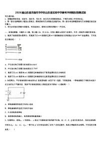 2026届山东省济南市市中区山东省实验中学高考冲刺模拟物理试题含解析