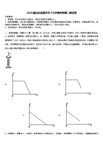 2026届山东省临沂市十九中高考物理二模试卷含解析