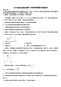2026届山东省梁山县第一中学高考物理倒计时模拟卷含解析
