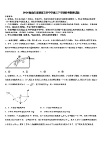 2026届山东省聊城文轩中学高三下学期联考物理试题含解析