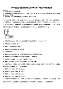 2026届山东省临沂市第十九中学高三第一次模拟考试物理试卷含解析