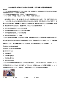 2026届山东省济南市山东省实验中学高三下学期第六次检测物理试卷含解析