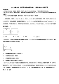 2026届山东、湖北部分重点中学高三（最后冲刺）物理试卷含解析