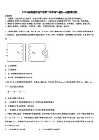 2026届青海省西宁市第二中学高三最后一模物理试题含解析