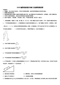 2026届青海省海东市高三压轴卷物理试卷含解析