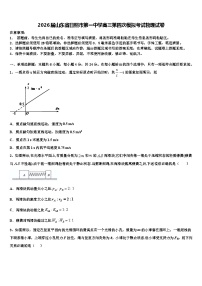 2026届山东省日照市第一中学高三第四次模拟考试物理试卷含解析