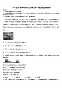 2026届山东省泰安第十九中学高三第三次模拟考试物理试卷含解析