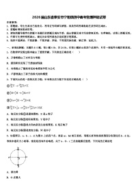2026届山东省泰安市宁阳县四中高考物理押题试卷含解析