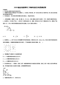 2026届山东省新泰市二中高考适应性考试物理试卷含解析
