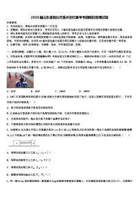 2026届山东省烟台市重点名校高考考前模拟物理试题含解析