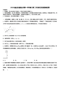 2026届山东省烟台市第一中学高三第二次诊断性检测物理试卷含解析