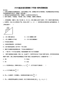 2026届山东省五莲县高三下学期一模考试物理试题含解析
