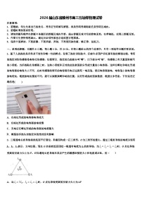 2026届山东省滕州市高三压轴卷物理试卷含解析
