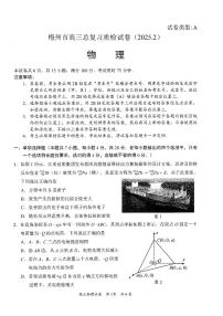 2025届广东省梅州市高三下学期模拟预测（一）物理试卷（含答案）
