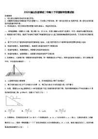 2026届山东省邹城二中高三下学期联考物理试题含解析