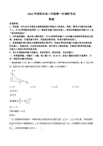 广东省深圳市2026届高三下学期第一次调研考试物理试卷 含解析