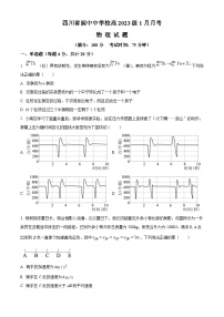 四川省阆中中学2026届高三上学期1月月考物理试卷（Word版附解析）